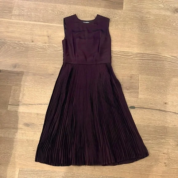 jil sander pleated dress Jil Sander Pleated Taffeta Maxi Dress